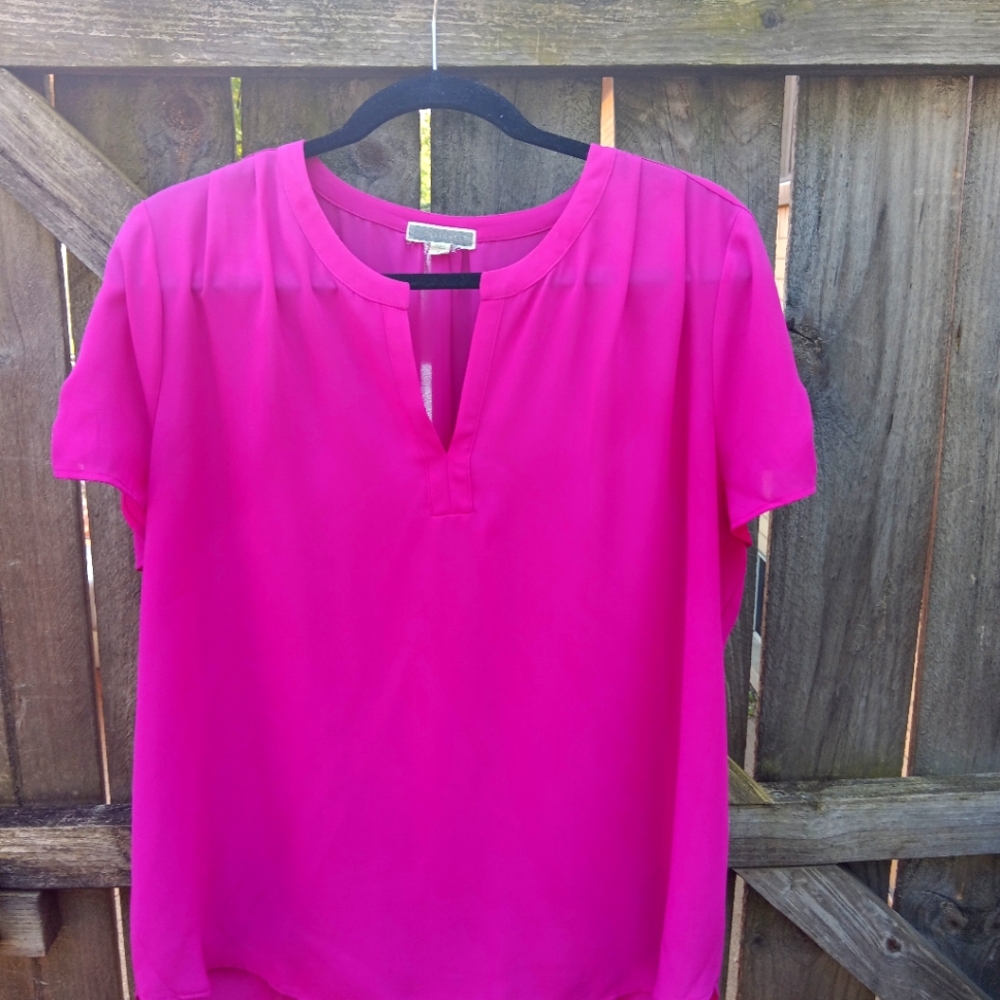 Pleione Blouse Size L Pink